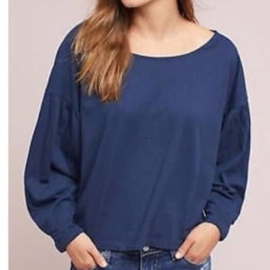 T.LA by Anthropologie blue balloon long sleeve blouse XL